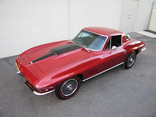A rally red 1967 Chevrolet Corvette Stingray 427 L88 with aluminum heads 