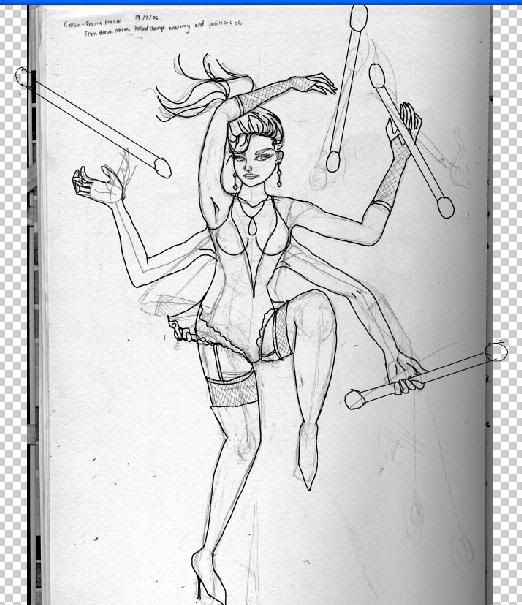 Fire Dancer circus girl Fire Dancer circus girl