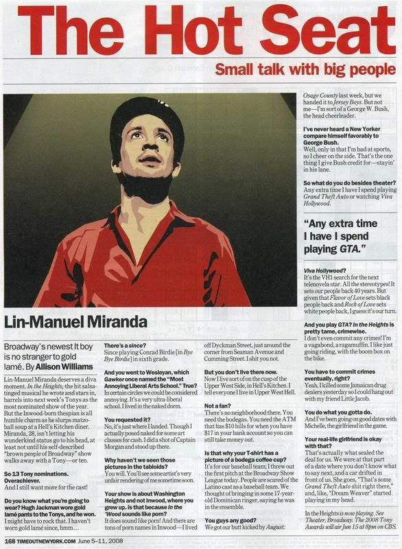 Time Out NY Interview With Lin-Manuel Miranda