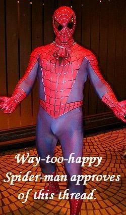 FARK.com: (7159612) Naked Spider-Man, Naked Spider-Man, runs straight