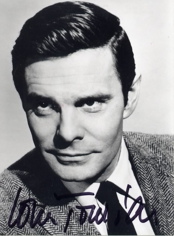 Postcard sized photo signed by Louis Jourdan who played Kamal Khan in 