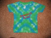 <center> Tie Dyed Embroidered Breastfeeding Advocacy Shirt