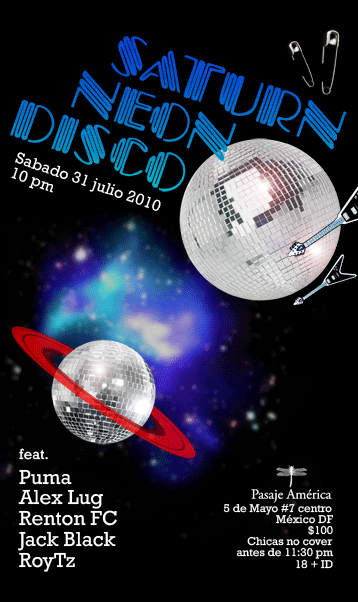 Saturn Neon Disco,Alex Lug,Puma,Renton FC,Pasaje America,Mexico City Nightlife