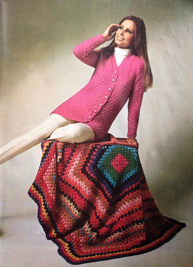 crochet blanket 1970s