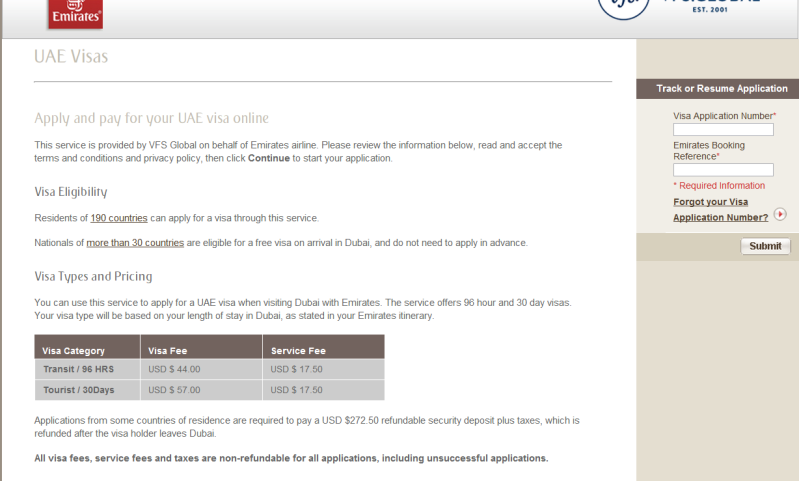 Emirates ввело оформление визы в ОАЭ через интернет Emirates ввело оформление визы в ОАЭ через интернет