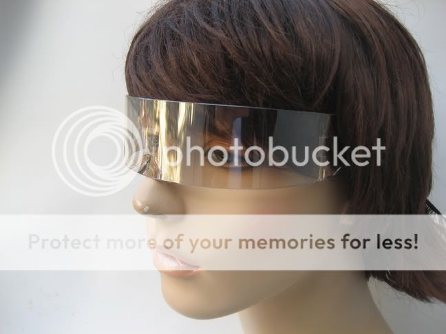 RETRO CLEAR SPACE FUTURE ROBOT COP FRAMELESS SUNGLASSES  